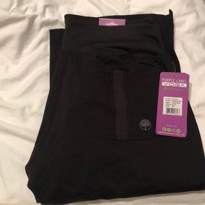 Black Purple Label Yoga Scrub bottoms